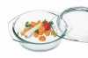 Simax Glassware 6256/6266 Round Casserole Pan with Lid, 1-Quart