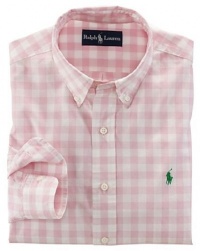 Polo Ralph Lauren Custom-Fit Pink Gingham Shirt, X-Large