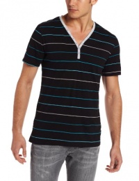 Kenneth Cole REACTION Men's Stiped Short Sleeve Deep V-Neck Lounge Top