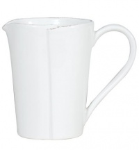 Vietri Lastra White Pitcher 7 in