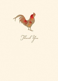 Graphique de France French Rooster Boxed Thank You Notes, 4.25 x 5.5 Inches, Cream (L812CB)