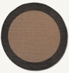 Couristan 1005/2500 Recife Checkered Field Cocoa/Black Rug, 7-Feet 6-Inch Round