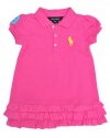 Ralph Lauren Infant Girl's Short-Sleeved Big Pony Dress, Pink, 18M