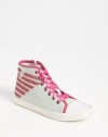 Armani Junior Girls High Tops-Pink-35