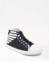 Armani High Top Sneakers-Navy-29