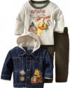 Disney Baby-Boys Infant 3 Piece Winnie The Pooh And Tigger Denim Jacket Set