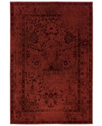 Distressed never looked so rich. The Revamp area rug from Sphinx takes a vintage-inspired damask motif and updates its heirloom appeal with modern, faded styling in vibrant ruby. Created in the USA of ultra-tough, hard-twist polypropylene.