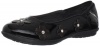 Hush Puppies Sophian Slip-On (Toddler/Little Kid/Big Kid),Black  Patent/Multi,3.5 M US Big Kid