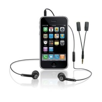 Macally TunePal Earbud and Splitter, Black