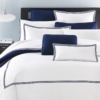 Exclusively at Bloomingdale's. Italian Percale by Hudson Park. This collection is a simple and elegant cotton percale with double rows of satin stitching. In 300-thread count. Made in Italy.