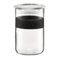 Bodum Presso 20-Ounce  Glass Storage Jar, Black