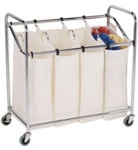 Household Essentials 3024 Four-Bag Commercial Laundry Sorter