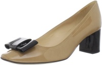 Kate Spade New York Women's Dijon Pump,New Camel/Patent/Black Patent Bow,7.5 M US