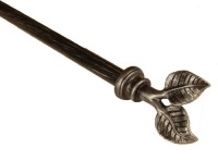 BCL Drapery Hardware 58LF28S Leaf Curtain Rod Set