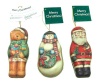 RUSS CandyBears Food-Grade Christmas Ornament Tin Set Of 6 - Santa, Snowman, Teddy