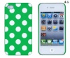 Green Polka Dot Embossed Hard Case for Apple iPhone 4, 4S (AT&T, Verizon, Sprint)