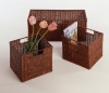 Winsome Wood Leo Storage Baskets, Set of 3, Walnut