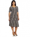 Jones New York Women's Plus-Size Banded Swing Dress