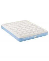 A great night's rest comes easier. Inflating in less than a minute and deflating in approximately 15 seconds, this convenient air mattress is your best rest companion. Constructed with layers of ultra-supportive coils, this flocked sleep surface keeps the sheets securely in place for luxury that lasts all night long.