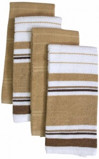 Foreston Trends 16 by 26-Inch Venice Towel, Taupe, Set of 4