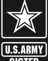 U.S. ARMY SISTER STAR Logo white window or bumper sticker