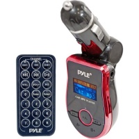 Pyle PMP3R2 Mobile SD/USB/MP3 Compatible Player with Built-In FM Transmitter (Red)