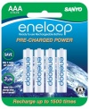 eneloop NEW 800 mAh Typical, 750 mAh Minimum, 1500 cycle, 8 pack AAA, Ni-MH Pre-Charged Rechargeable Batteries