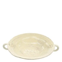 Vietri Bellezza Buttercream Large Handled Serving Bowl