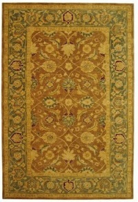 Safavieh AN549A Anatolia Collection 3-Feet by 5-Feet Handmade Hand-Spun Wool Area Rug, Brown and Blue