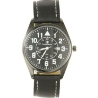 Smith & Wesson Men's SWW-6063 The Civilian Black Leather Strap Watch