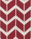 Surya Flatweave Rugs Fallon, Venetian Red/White, 5' x 8'