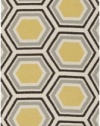 Surya Fallon FAL-1037 Jill Rosenwald Honeycomb Flat Weave Area Rug, 5 by 8-Feet, Light Blue