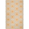 Surya Fallon Jill Rosenwald Honeycomb Flatweave Area Rug, 8-Feet by 11-Feet, Butter/Cream/Light Blue