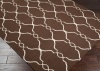 Surya Fallon FAL-1000 Jill Rosenwald Lattice Flatweave Hand Made Round Area Rug, 8-Feet, Brown