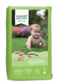 Seventh Generation Free and Clear Baby Diapers Stage 1, 40 Count, Pack of 4