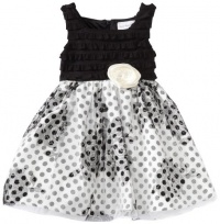 Sweet Heart Rose Girls 2-6X Special Occasion Flower Dress, Ivory/Black, 2