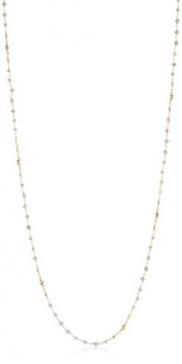 Mizuki 14k Wrapped Chain Necklace Gray Rough Diamond, 40