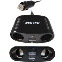 BESTEK car cigarette lighter socket usb car charger Cigarette Lighter adapter dc to dc charger usb car adapter socket car splitter adapter 4 way plug socket usb outlet four way car splitter charger