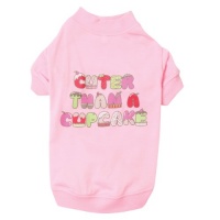 Zack & Zoey Polyester/Cotton Cupcake Dog Tee, X-Small, Pink