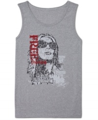 Get graphic. This tank from Univibe rocks out your wardrobe with a cool visual. (Clearance)