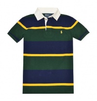 Polo Ralph Lauren Men Custom Fit Striped Rugby Pony Logo T-Shirt