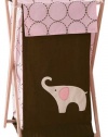 Carter's Pink Elephant Hamper, Pink/Choc, 17  X 16 X 27