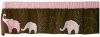 Carter's Pink Elephant Valance, Pink/Choc, 60 X 14