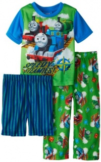 AME Boy's Happy Trains Thomas 3-Piece Sleepwear Set, Multi, 4T