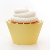 Banana Cream Yellow Cupcake Wrapper - Set of 12 Liners - Essential Decorating Supply for Muffins or Cupcakes