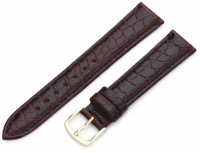 Hadley-Roma Men's MSM717RB 180 18-mm Brown Crocodile Grained Leather Watch Strap