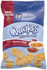 Quakes Rice Snacks, Sweet Chili, 6 Ounce (Pack of 4)