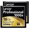 Lexar Professional 1000x 16GB CompactFlash Card 2-Pack LCF16GCTBNA10002