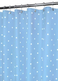 Park B. Smith Classic Polka Dot Watershed Shower Curtain, Sky/White