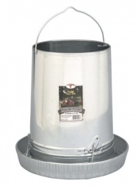 Hanging Poultry & Gamebird Feeder with Feed Pan, 30 Lb Galvanized Steel